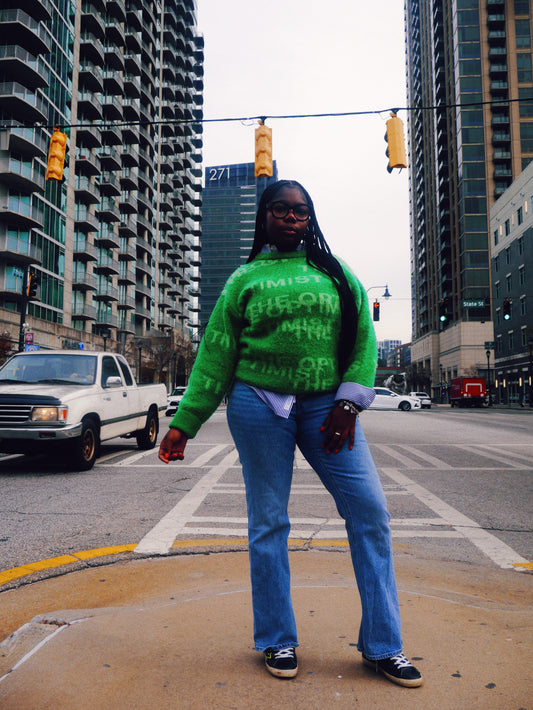 Preorder - Green Mohair Sweater